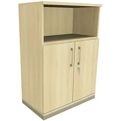 fm Büromöbel Kombischrank »Oldenburg« 3 OH 1 offenes Fach 2 Türen königsahorn, 80x113.3x44.2 cm