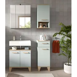 Badezimmer Star 5-tlg. ca. 94 cm Eiche/Graugrün
