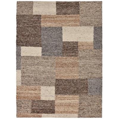 Wollteppich THEKO "Ehrwald TK-156", braun (beige), B:60cm H:12mm L:90cm, Schurwolle, Teppiche, Wendeteppich, besonders flach, reine Wolle, handgewebt, warme Farben