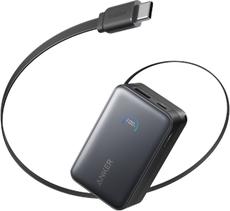 Anker Nano Power Bank (10K, 45W, Built-In Retractable USB-C Cable)