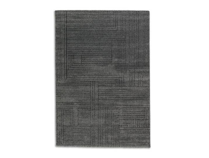 Schöner Wohnen Webteppich Pure Design, Anthrazit, Graphik, rechteckig, 160x230 cm, für Fußbodenheizung geeignet, Teppiche und Böden, Teppiche, Moderne Teppiche