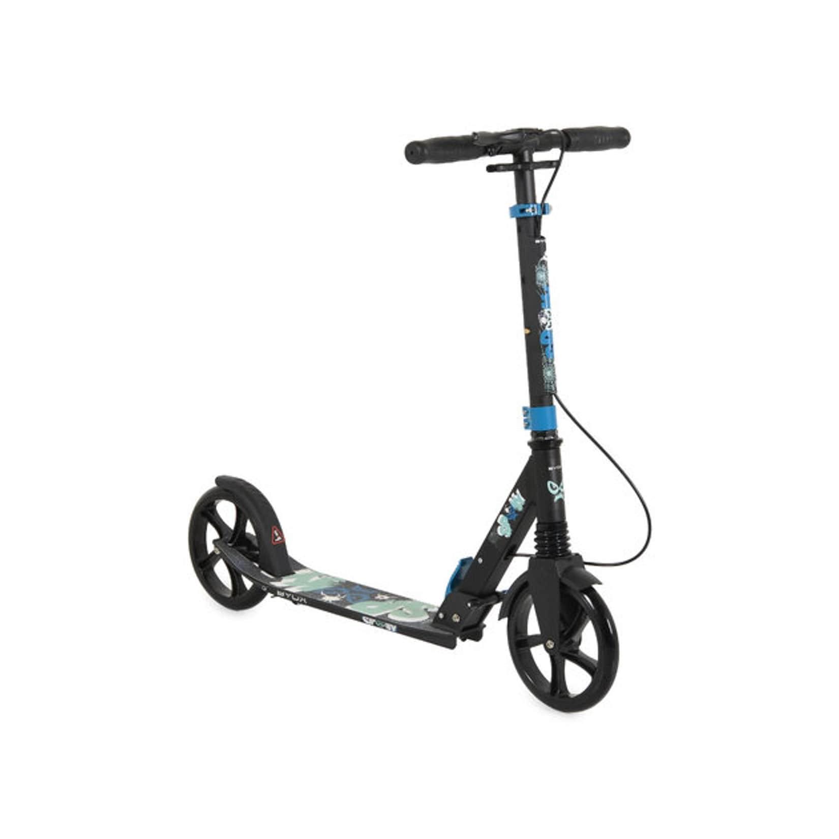 Byox Kinderroller Spooky klappbar, bis 100 kg, Bremse, Stoßdämpfer vorne, blau