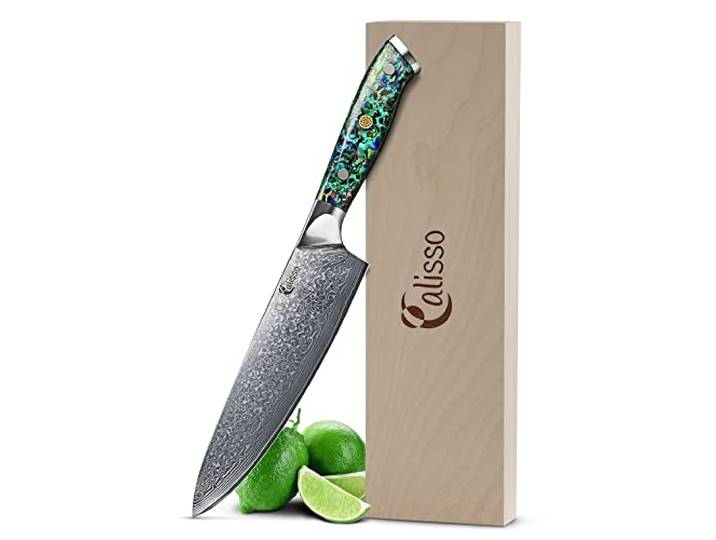 Calisso Chefmesser 67 Lagen Damaststahl - Damastmesser, Küchenmesser, Kochmesser