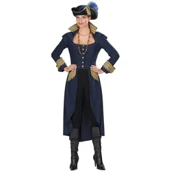 Metamorph Eleganter Piratenmantel mit Goldbesatz (36, 38)