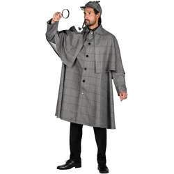 Thetru Herren Sherlock Holmes Mantel und Hut (XXL)