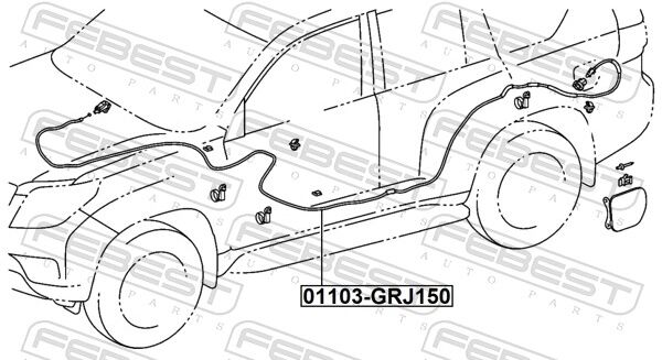 Febest Seilzug, Tankdeckel 01103-Grj150 Für Toyota