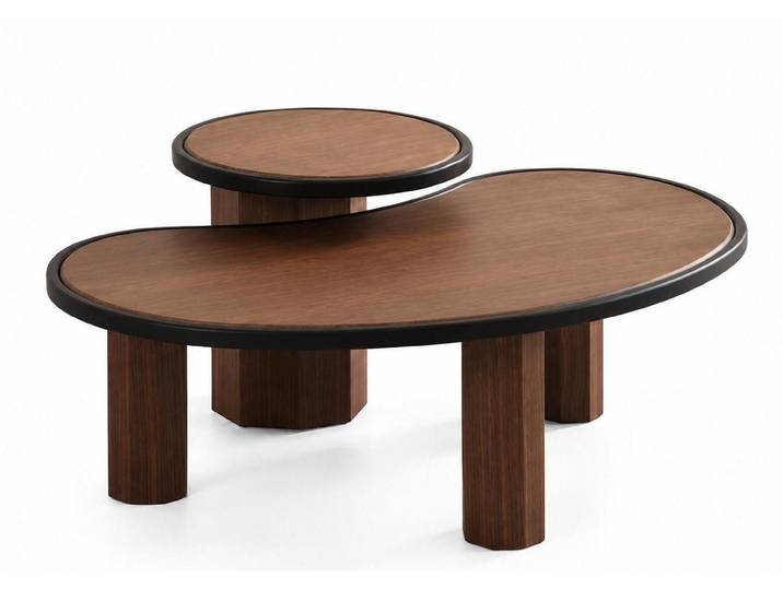 JVmoebel Couchtisch Couchtisch Moderner Öko-Stil Dunkelbraun Punktmuster Ungewöhnlich, Made in Europa
