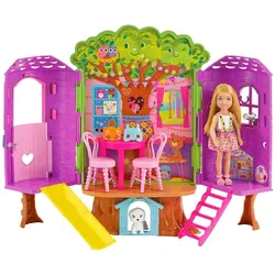 Mattel HPL70 - Barbie Chelsea - Baumhaus Spielset inkl. Puppe und Zubehör