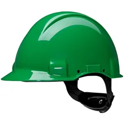 3M Schutzhelm, Uvicator, Pinlock-Verschluss, nicht belüftet, dielektrisch 440 V, Kunststoffschweißband, Grün, G3001CUV-GP