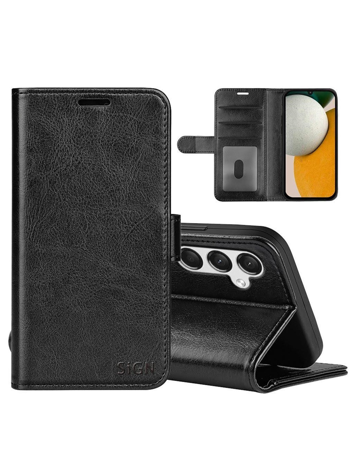 SiGN Wallet Cover for Samsung Galaxy A15 - Black