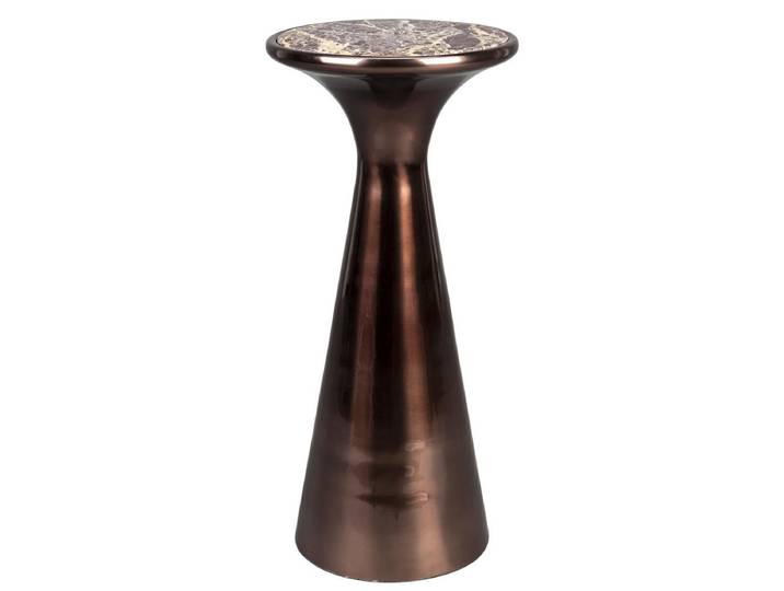 Beistelltisch Selessa S – aus Aluminium in Schwarz - Schwarz - Luxusbetten24