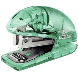 Rapid Miniheftgerät Colour'Ice F4 10 Blatt Blister transparent grün Packung mit 6 Stück