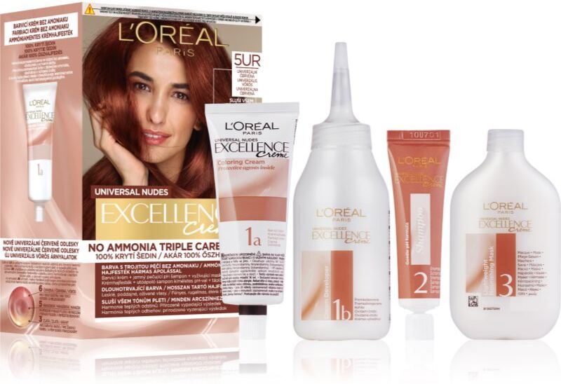 L’Oréal Paris Excellence Universal Nudes coloration cheveux permanente teinte 5UR Universal Red 1 pcs