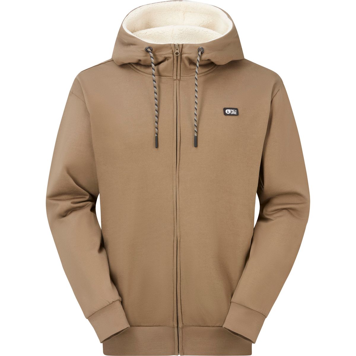 Picture Yinni Plush Zip Hoodie (B) S MSW0525BShitakeS