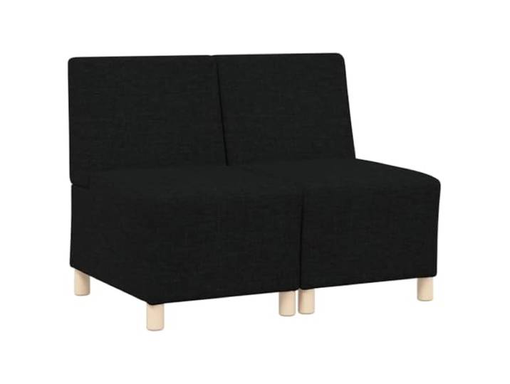 Todiikf Modulares Armfreies Sofa 2er Set Stoff Sessel Schwarz 55cm Flexibles modulares Design ohne Armlehnen für Wohnzimmer und Büro mit weicher Polsterung und stabilem Sperrholzrahmen.