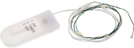 LED-Micro-Lichterkette mit Batteriekasten und Timer, 10 LEDs