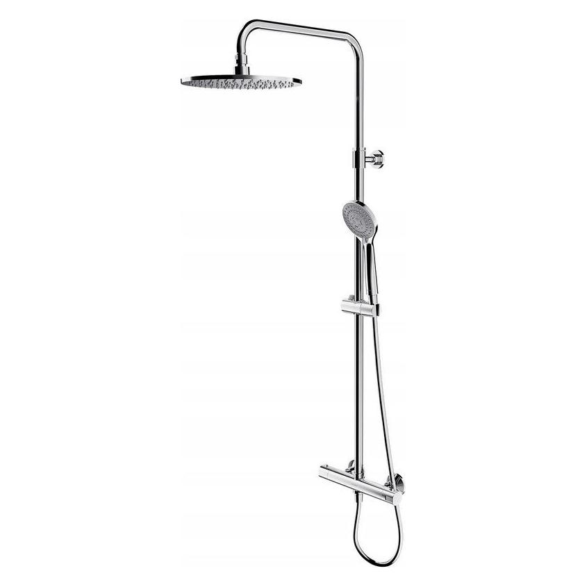 Omnires Y-Thermostat-Wandbrauseset mit verchromter Regenbrause (54179838)