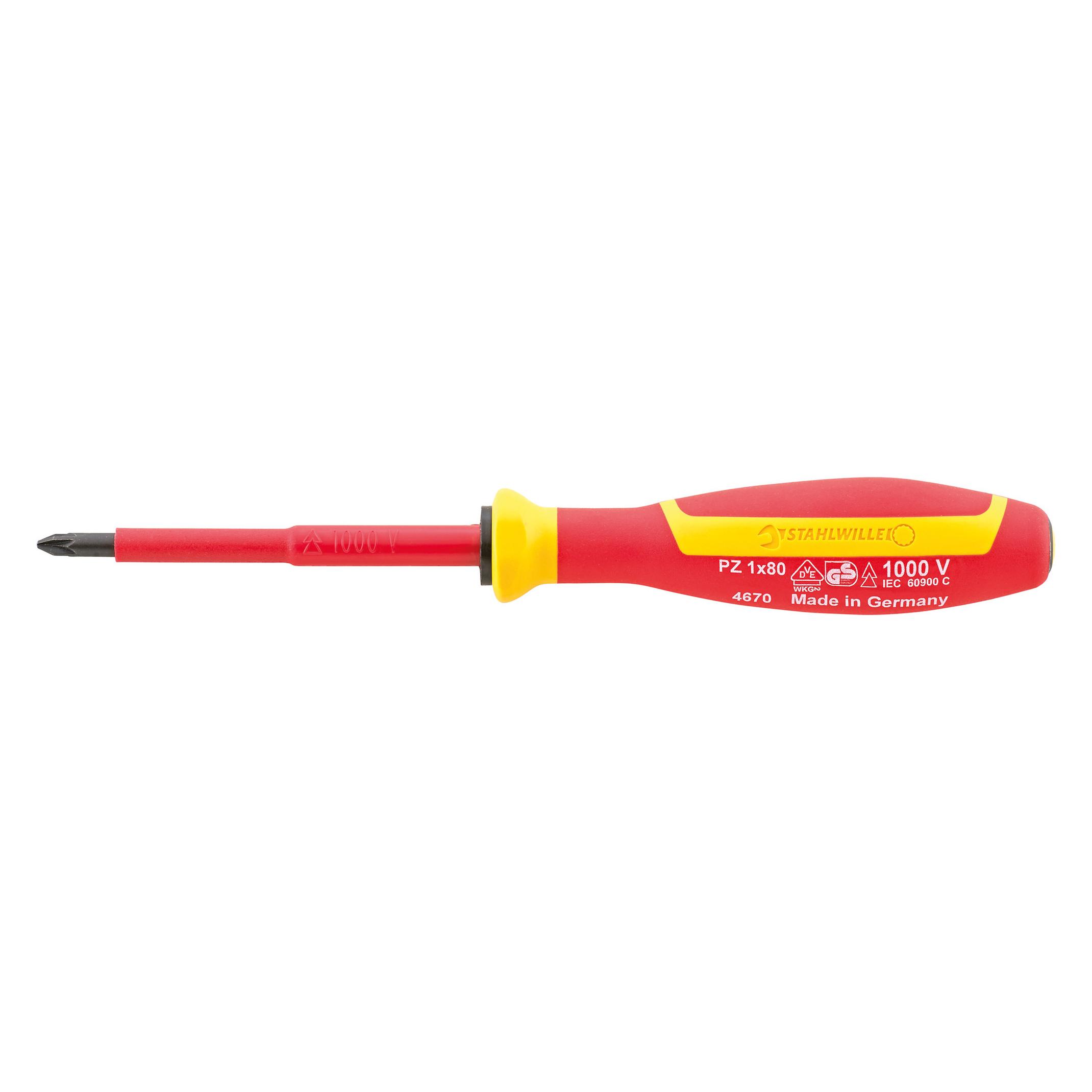 Stahlwille 4670 VDE 2 VDE POZIDRIV-SCHRAUBENDREHER MIT DRALL-GRIFF 46703002 Kre (Pozidriv-Kreuzschlitz (PZ)) (46703002)