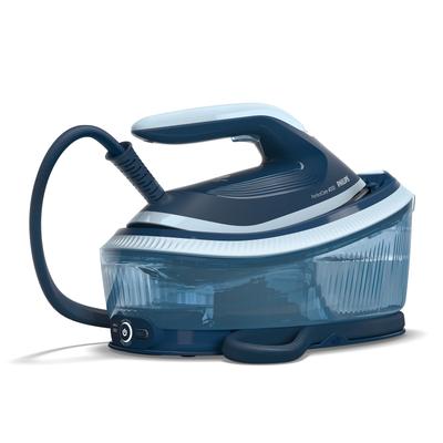 PHILIPS Dampfbügelstation "4000 Series PSG4020/20, dunkelblau", blau (dunkelblau), Dampfbügelstationen, 2.400 Watt, Vertikaldampf, SteamGlide Plus Bügelsohle, 450gr Dampfstoß