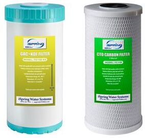 iSpring F2US21B Undersink CTO Carbon & GAC+KDF Filter Cartridges