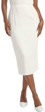 Masseys Classic Suit Skirt (Size 30W) White, Polyester