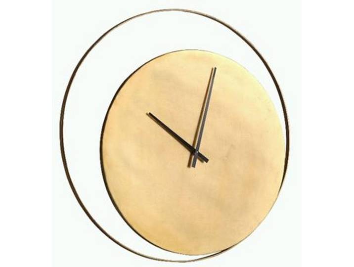 Wanduhr, Goldfarben, Metall, 80x80x3 cm, Dekoration, Uhren, Wanduhren