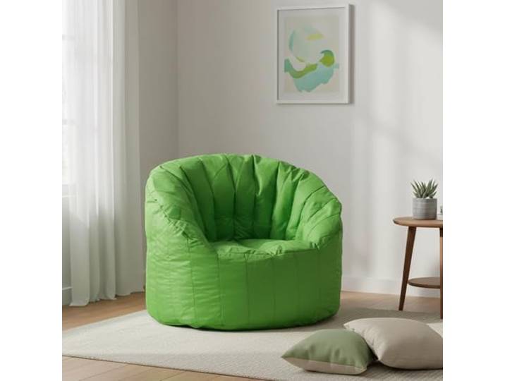 Dmora Runder Polstersessel, Farbe Grün, Maße 80 x 80 x 80 cm