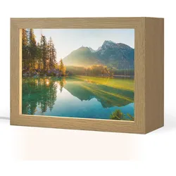 TISCHLEUCHTE See - Wald - Berge - Natur - Sonne - Landschaft 20x15 cm