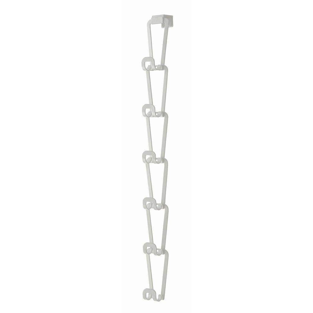 Taschenhalter , Weiss , Metall , 8x77x7.5 cm , Garderobe, Kleiderbügel