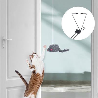 Youfap Market Elastic Clip Door Swing, Hanging Mouse Teasing Cat Stick, Jumping Toy For Cat Relief Elastic Clip Door Swing, Hanging Mouse Teasing Cat Stick, Jumping Toy For Cat Relief