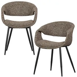 Tchibo - Woood Esszimmerstuhl »Yossi« mit Metallfuß - 57x57x78cm - schwarz -