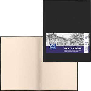 Oxford Skizzenbuch 400152623 Sketchbook, A4 hoch, 100 g/m², weiß, Fadenbindung, Hardcover, 96 Blatt