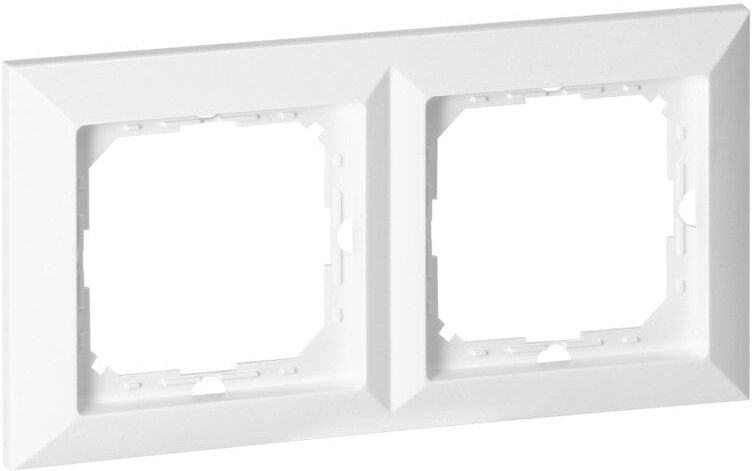 Orno Plaque de Finition Deux Emplacements - Blanc