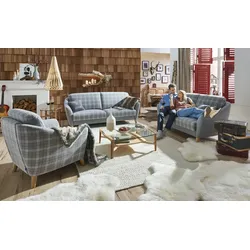 Sofa grau - Webstoff Seefeld-Plus ¦ grau ¦ Maße (cm): B: 202 H: 92 T: 91.0