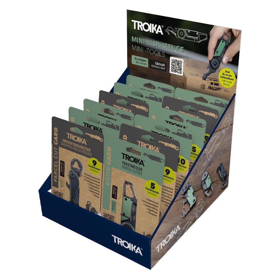 Troika Thekendisplay 12x Miniwerkzeug (12 Funktionen) (CD156)