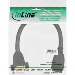 INLINE HDMI Adapterkabel, HDMI A Buchse/Buchse, 4k2k, 0,2m, vergoldete Kontakte