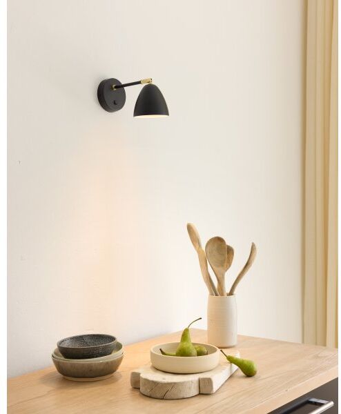 Halo Design Room Væglampe Ø23 Cm, Sort/messing