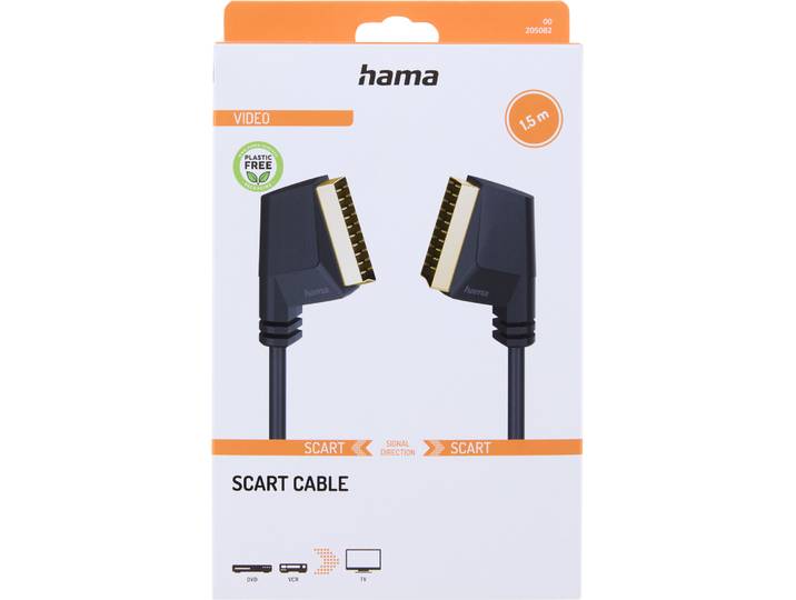 Hama Scart-Verbindungskabel, Stecker - Stecker, vergoldet, 1,5 m