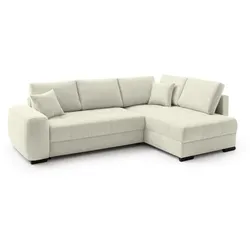 Ecksofa Paul de Luxe Stoff Weiß Ivory