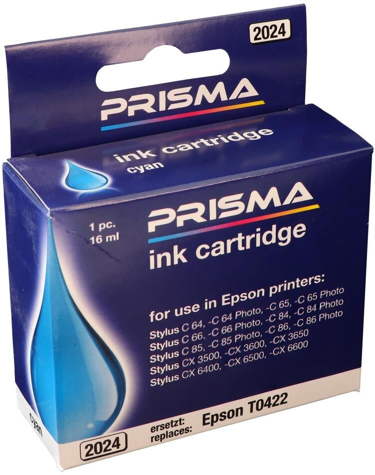 PRISMA 2024 Druckerpatrone für Epson Tintenstrahldrucker, cyan, 16 ml