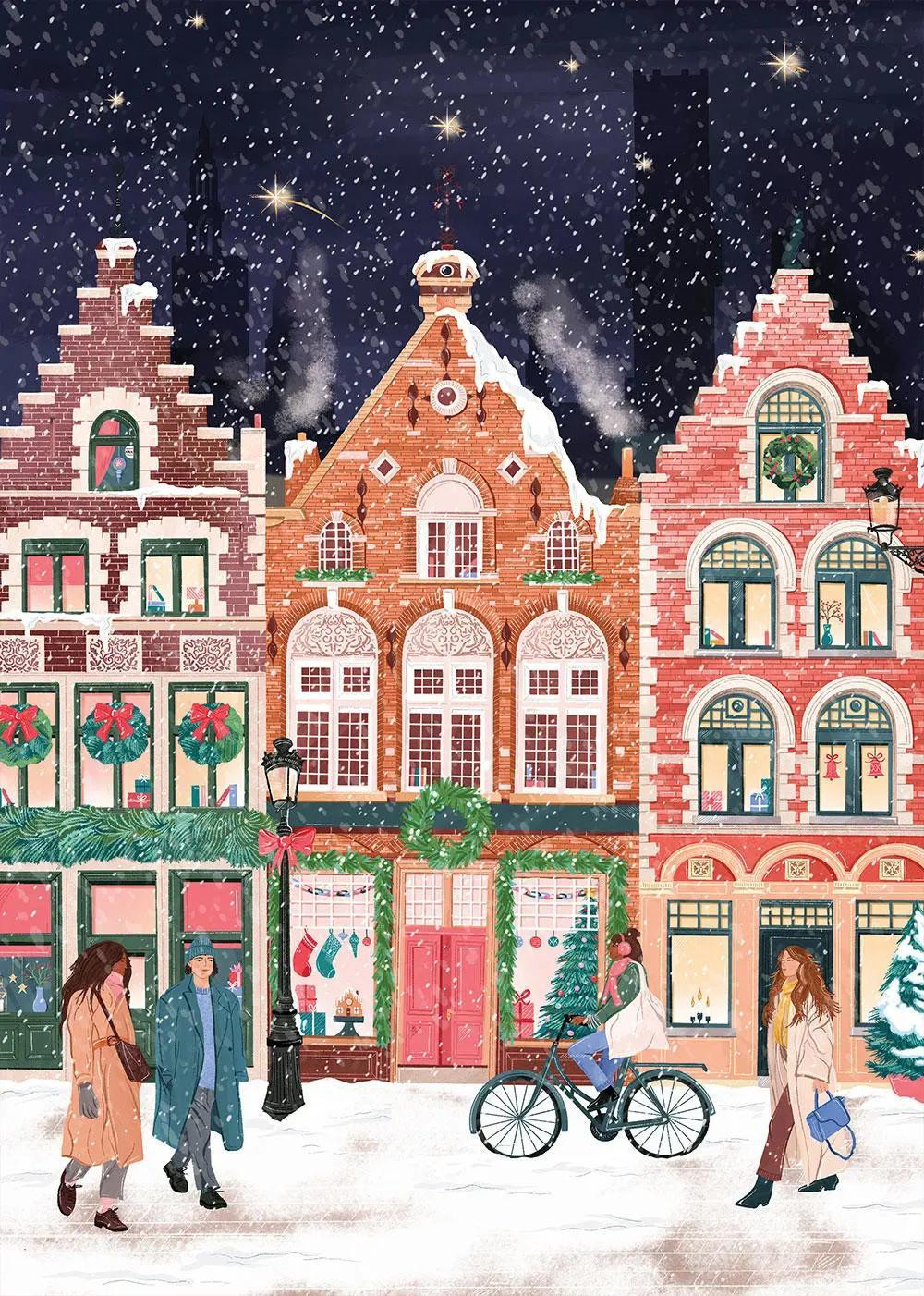 Pieces & Peace Puzzel Brugge Kerst 1000 stukjes
