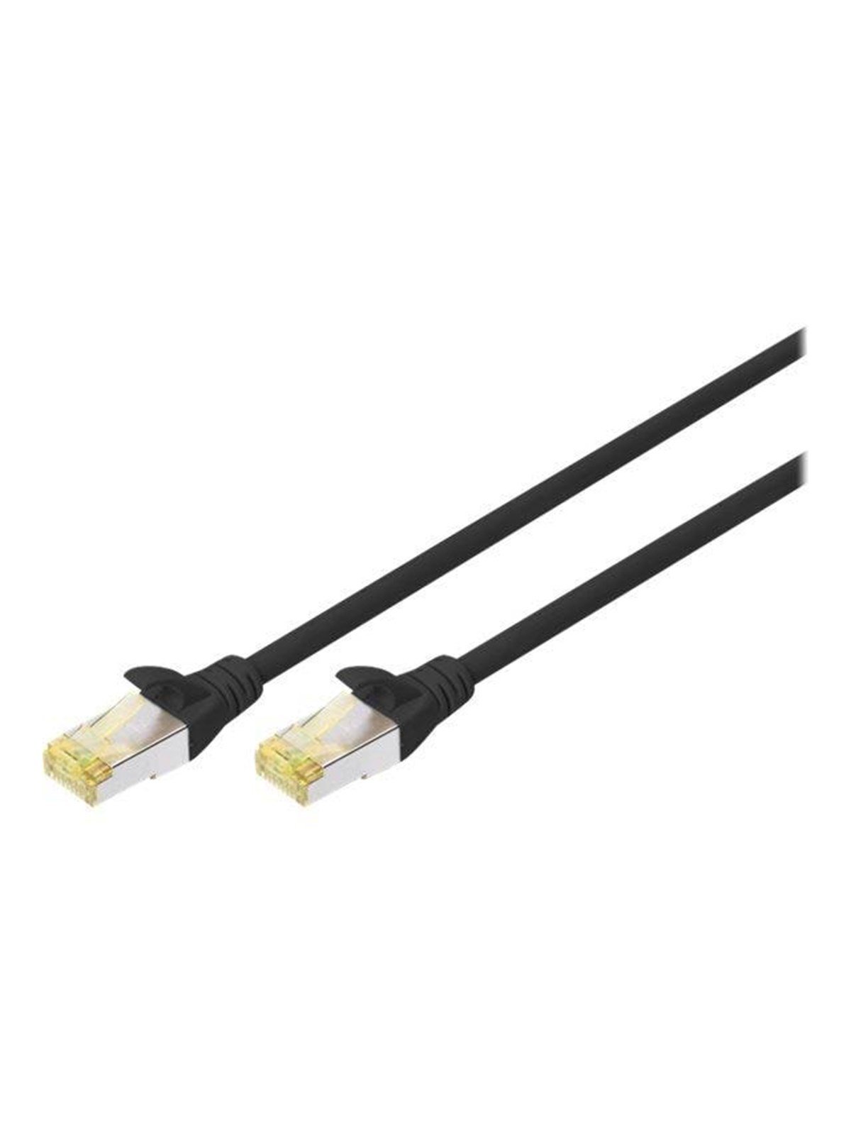 DIGITUS patch cable - 25 cm - black - Schwarz - 0.25m