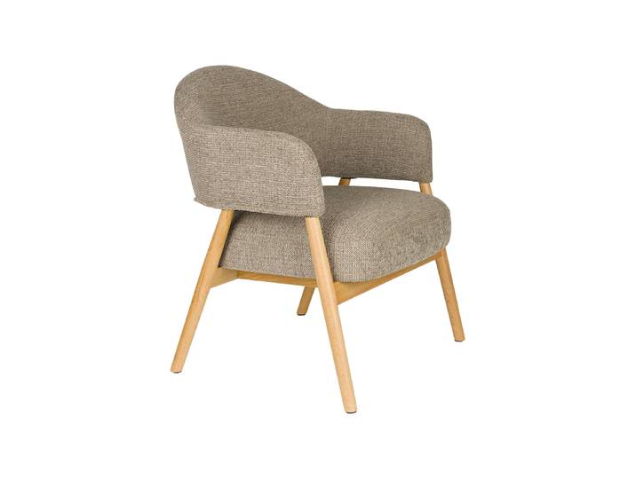 Hochwertiger, massiver Loungesessel „Indy“ Eiche White Label by Bloomingloft