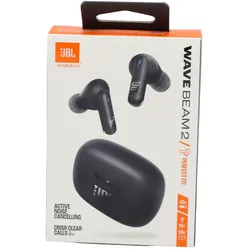 JBL Wave Beam 2 Bluetooth-In-Ear-Kopfhörer mit Noise-Cancelling, Schwarz