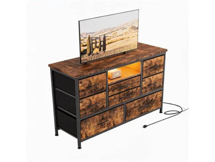 Koioplie Platzsparende Schubladen-Kommode Vielseitiger Aufbewahrungsschrank mit stabilem Stahlrahmen – Sideboard für Flur, Küche, Büro, Wohnzimmer oder Kinderzimmer