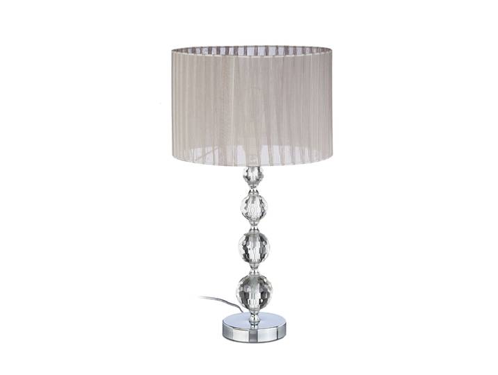 Nachttischlampe Kristall Silber-Grau