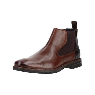 Stiefelette BUGATTI "bugatti Stiefelette Leder", Herren, Gr. 47, braun (cognac), Leder, Schuhe Stiefelette