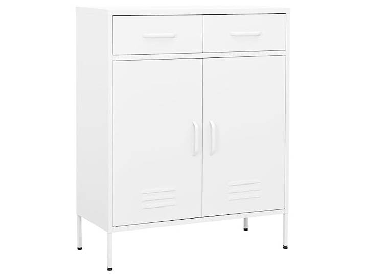 LPERTGFHU Stahlschrank 80x35x101.5 cm Lagerschrank mit Schubladen Weiß Robustes Metall, Sanfte kugelgelagerte Führungen, Verstellbarer Fachboden