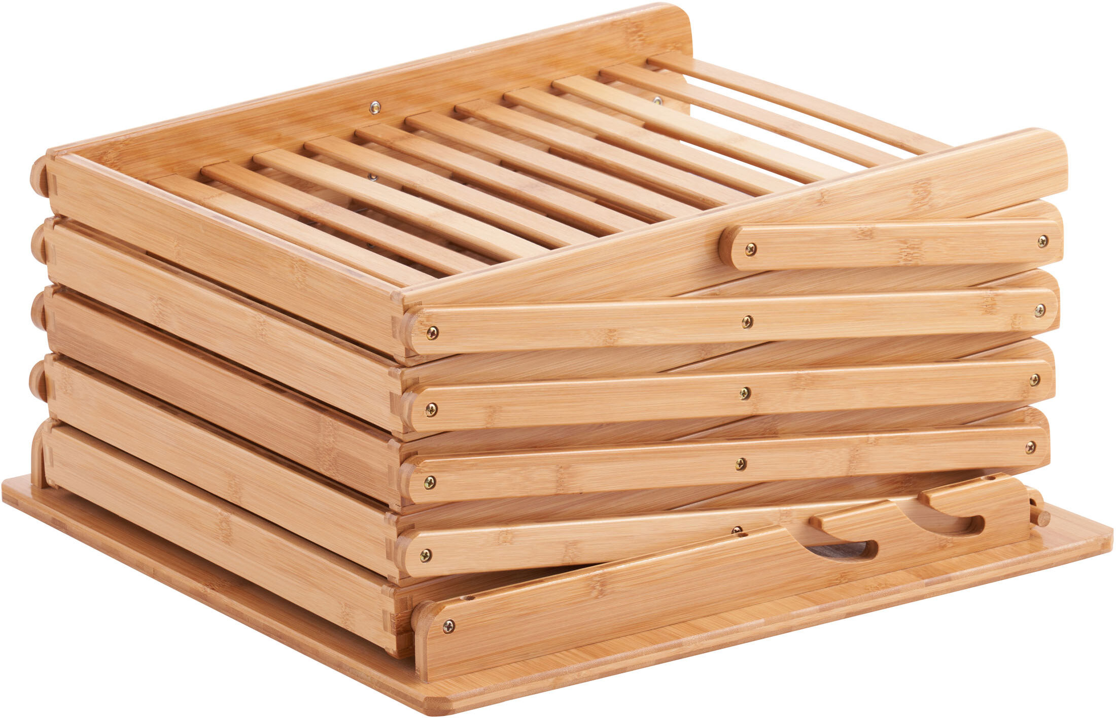 SPRINTIS 1 Expositor folletos plegable SANTA FE A3 bambú, aspecto de madera