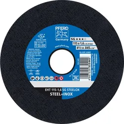 PFERD TOOLS Trennscheibe EHT gerade Leistungslinie SG STEELOX für Stahl/Edelstahl - 61340422